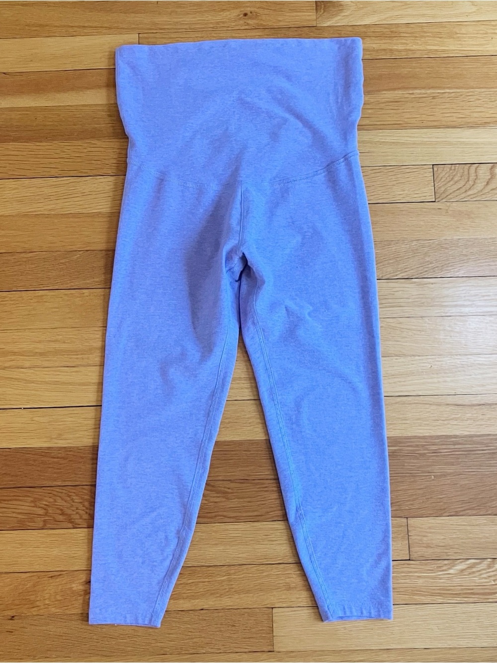 Beyond the Bump Purple Yoga Space Dye Midi Pregnancy Maternity Leggings XL